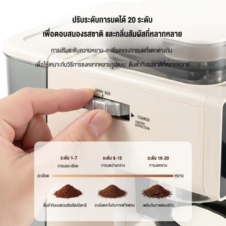 ksrain รับประกัน​ 1ปี1350W 1.8L เครื่องชงกาแฟ ภายในบ้านขนาดเล็กสไตล์อิตาลีฟองนมร้อนและเย็นสกัดคู่บดแบบบูรณาการภาพกระจกค