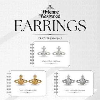 💓พร้อมส่ง💎เครื่องประดับVivienne Westwood Farah/Lorelei Earrings⚡️ ของแท้💯