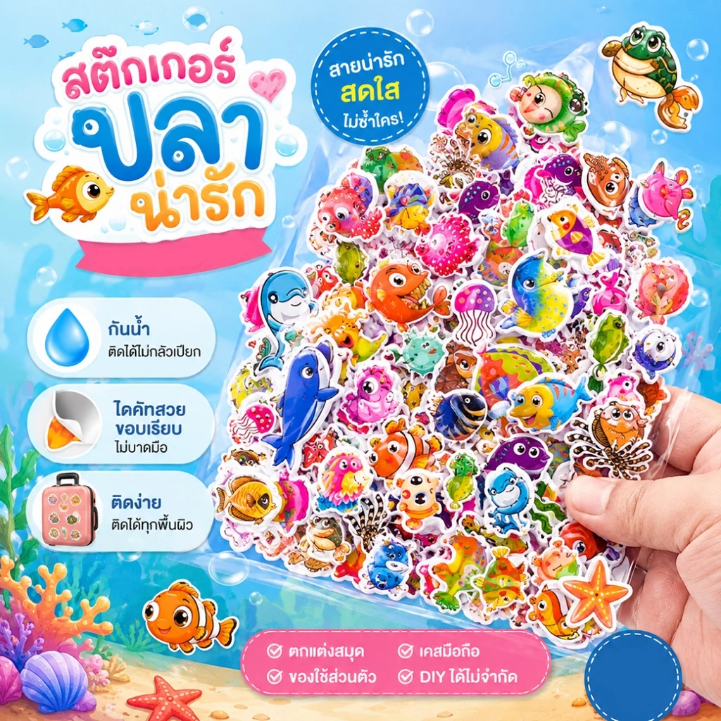 สติกเกอร์นูน 3D ชุดรวมลายการ์ตูนสุดฟิน Sticker 3D นูน✔️พร้อมส่ง สติ๊กเกอร์การ์ตูน งานตกเต่งDIY thumbnail 9
