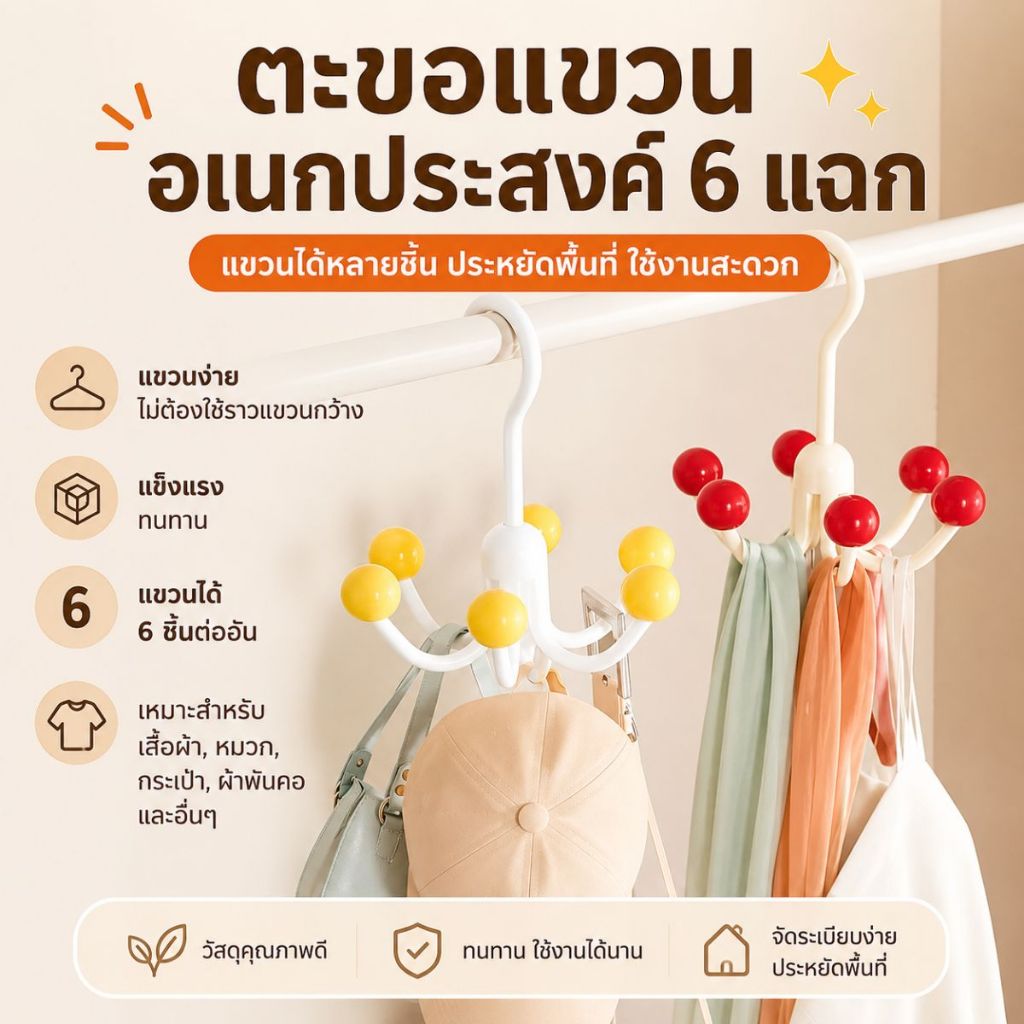 ส่งด่วน จากไทย ที่เเขวน เก็บเรียบร้อยตะขอแขวนชุดชั้นใน พกพาง่าย แข็งแรง ทนทาน ที่แขวนของในห้องน้ํา ตะขออเนกประสงค์