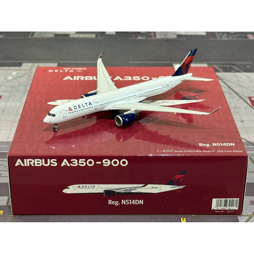 โมเดลเครื่องบิน Delta A350-900 N514DN Scale 1:400 By NG Models