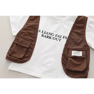 เสื้อผ้าเด็ก ชุดเด็กแฟชั่น 2 ชิ้น เสื้อ + กางเกง ชุดไปเที่ยว เนื้อผ้าดี size 8m-5ปี PFS-042
