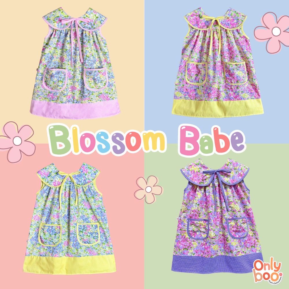 Blossom Babe💦 ชุดเด็ก เดรสคอบัวลายดอกไม้