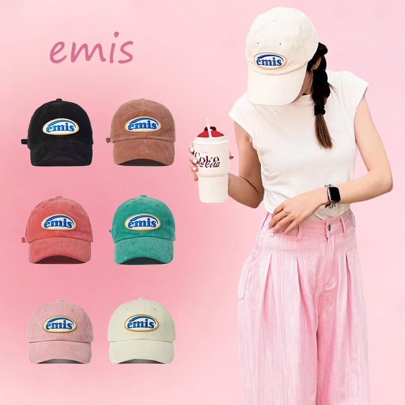 EMIS CORDUROY WAPPEN CAP หมวกกันแดด ไม่จำกัดเพศ