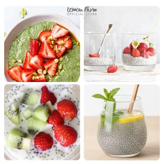 เมล็ดเจีย เชียซีดอินทรีย์ Lemon Farm Organic Chia Seed ใยอาหารสูง