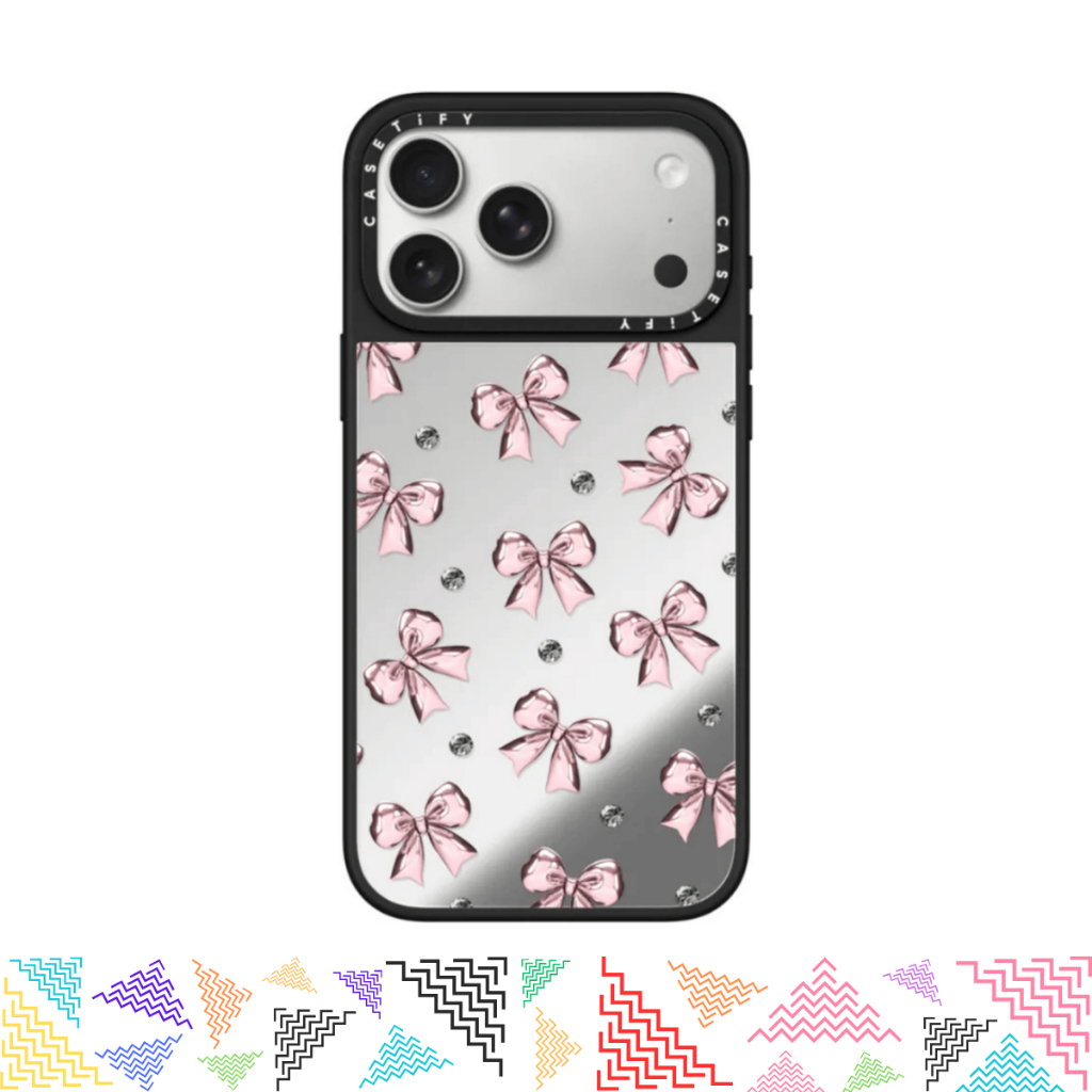 เคสมือถือ CASETiFY | Metallic Pink Ribbon [Inspo] For iPhone Samsung แท้ พร้อมส่ง เคสกันกระแทก