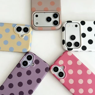 พร้อมส่ง เคสสกรีนลาย เคสลายจุด หลังเเข็ง สำหรับไอโฟน i17 17pro max i16 16pro max i15 15promax 14 14promax 13 promax