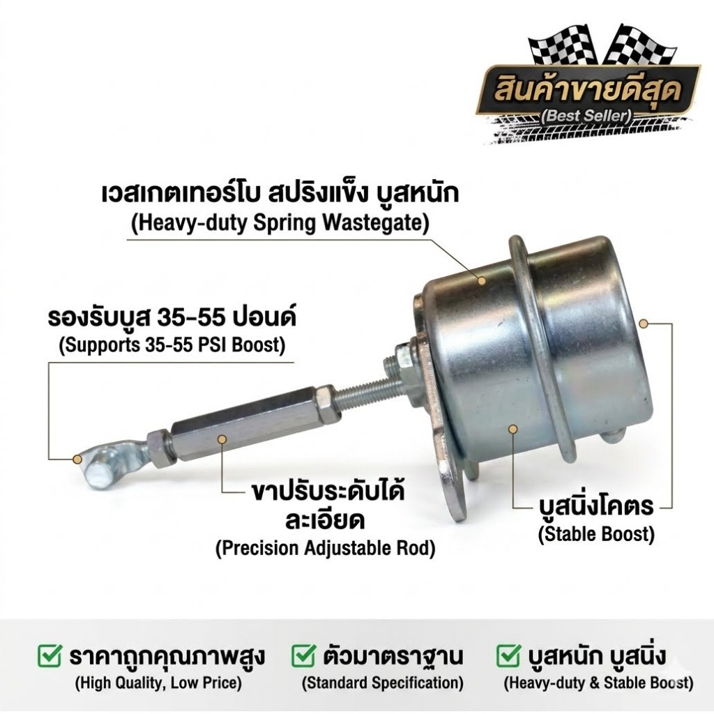 (เวสเกต ) สปริงแข็ง บูสหนัก กระป๋องเวสเกต Dmax แบบปรับขาได้ (อุปกรณ์ ตามรูป)