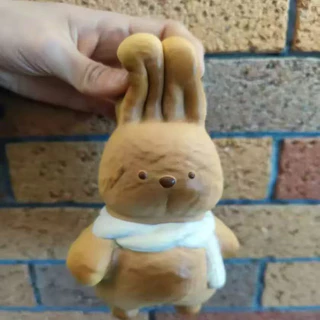สกุชชี่น้องกระต่ายใส่ผ้าพันคอ น่มฟู ใจละลาย ขนาดใหญ่ 18 cm 📌 พร้อมส่ง