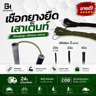 เชือกยางยึด เสาเต็นท์ ไฟเบอร์กลาส 6ท่อน,7ท่อน