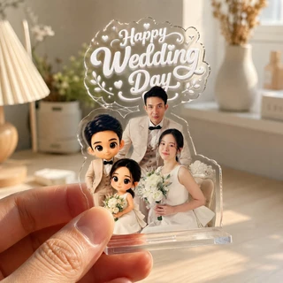 สแตนดี้อะคริลิคสั่งทำ +ภาพการ์ตูน ส่งรูปแชท/ใส่ข้อความฟรี! ของขวัญวันเกิด ของขวัญวันครบรอบ สกรีนชัด