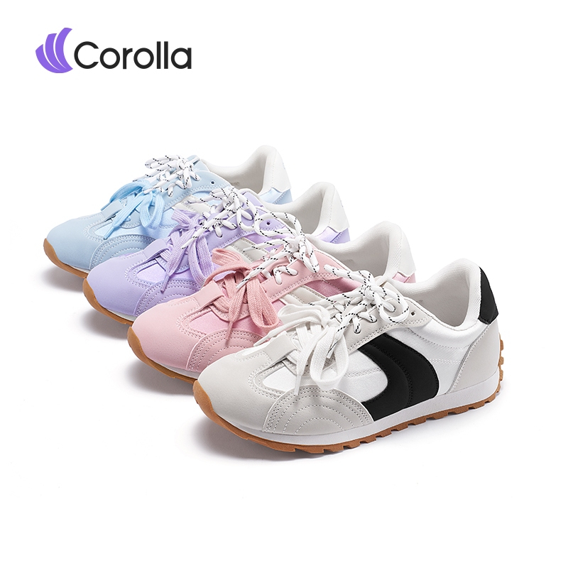 【11.1ใหม่】Corolla Duo-Block Shoes รองเท้าแฟชั่น รองเท้าผ้าใบผู้หญิง พื้นุ่มใส่สบายและกันลื่น มีให้เลือกหลายสี ของแท้100%