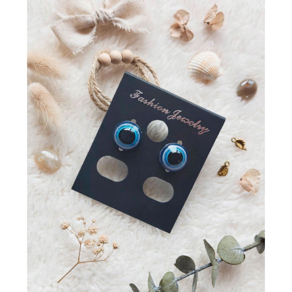 ต่างหู Evil eye แบบแป้น