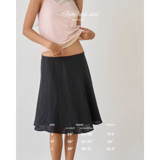 Ruby midi skirt กระโปรงเอวยืด