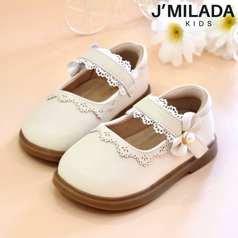 J’Milada Kids รองเท้าคัทชูเด็ก รองเท้าเด็กผู้หญิง รองเท้าเจ้าหญิง หัดเดิน - 5 ขวบ หนังนุ่ม เบา ใส่สบาย (Metoo01)
