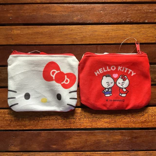 กระเป๋าซิป กระเป๋าใส่เงิน กระเป๋าตัง sanrio กระเป๋าสตางค์ Hello kitty ครบรอบ 50ปี anniversary ของแท้จากญี่ปุ่น daiso