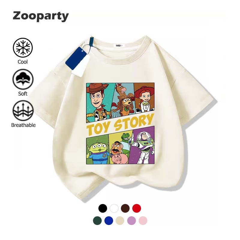 เสื้อยืดเด็ก Toy Story ลวดลาย ใหม่ ใส่สบาย นุ่ม สวมใส่สบาย อายุ 3-15 ปี(ส่งเร็ว จัดส่งจากไทย)
