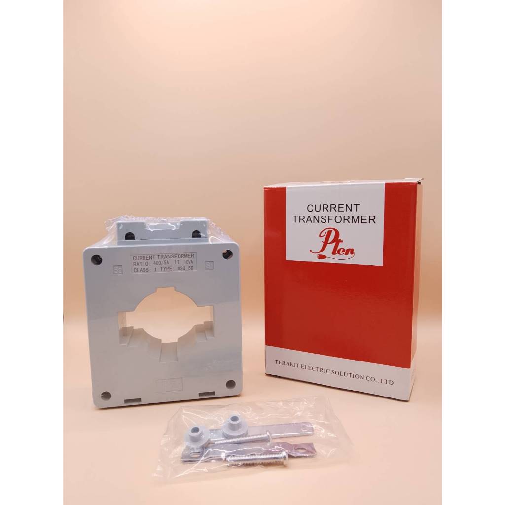 P-ten  CT MSQ-60 400/5A  60*20mm. Current Transformer หมอแปลงกระแสไฟฟ้าม ABS Pastic Case