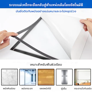 กรอบรูปแม่เหล็ก A4/A5/A6/A3 ใบรับรองสติกเกอร์แสดงผลแม่เหล็กภาพสํานักงานกาวกรอบผนัง ป้ายติดผนัง กรอบติดผนัง