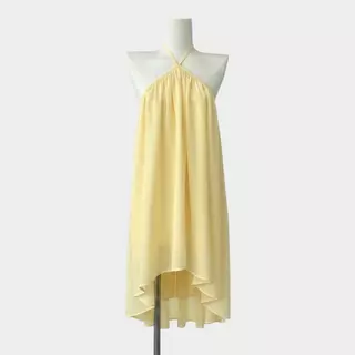 Atipashop - Ariel Mini Dress | เดรสชีฟอง ทรงฮอลเตอร์ ดีไซน์คอไขว้ ผ้าพลิ้ว หลายเลเยอร์