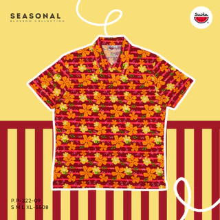 เสื้อแตงโม (SUIKA) - เสื้อแตงโม เสื้อยืดคอปกแขนสั้น ลายช้างกราฟฟิค(P.P-144 322 321)