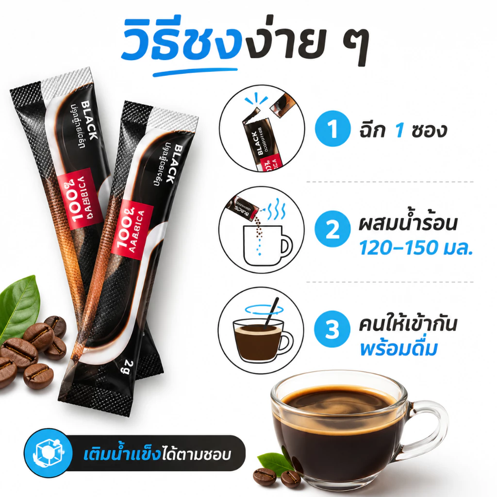 ซื้อ 2 แถม 1 Golden Elephant กาแฟสำเร็จรูป ไม่หวาน ดื่มง่าย รสชาติเข้มข้น หอมกาแฟแท้ thumbnail 4