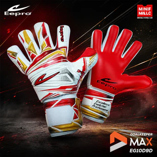 ถุงมือผู้รักษาประตู Eepro รุ่น DMAX รหัส EG10D9D ถุงมือโกล ตัดเย็บ Negative Cut มี Finger Save 5 นิ้ว ถอดไม่ได้