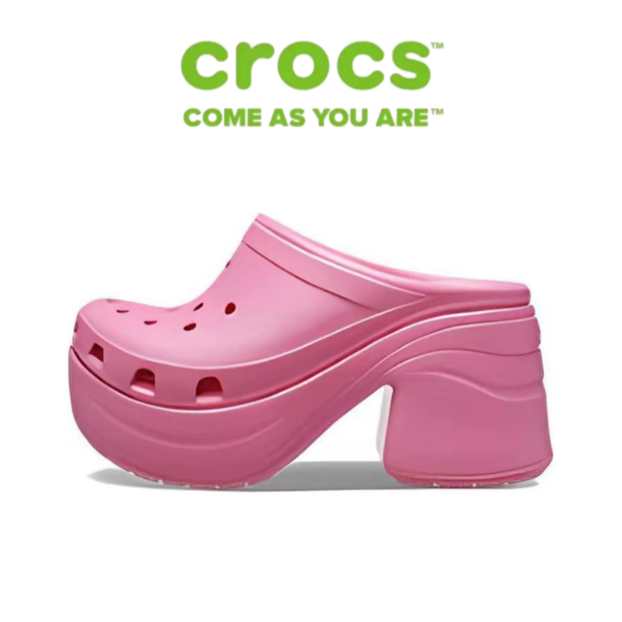 【FREE SHIP】Crocs Siren Clog EVA รองเท้าแตะกลางแจ้ง Bright Pink 20854
