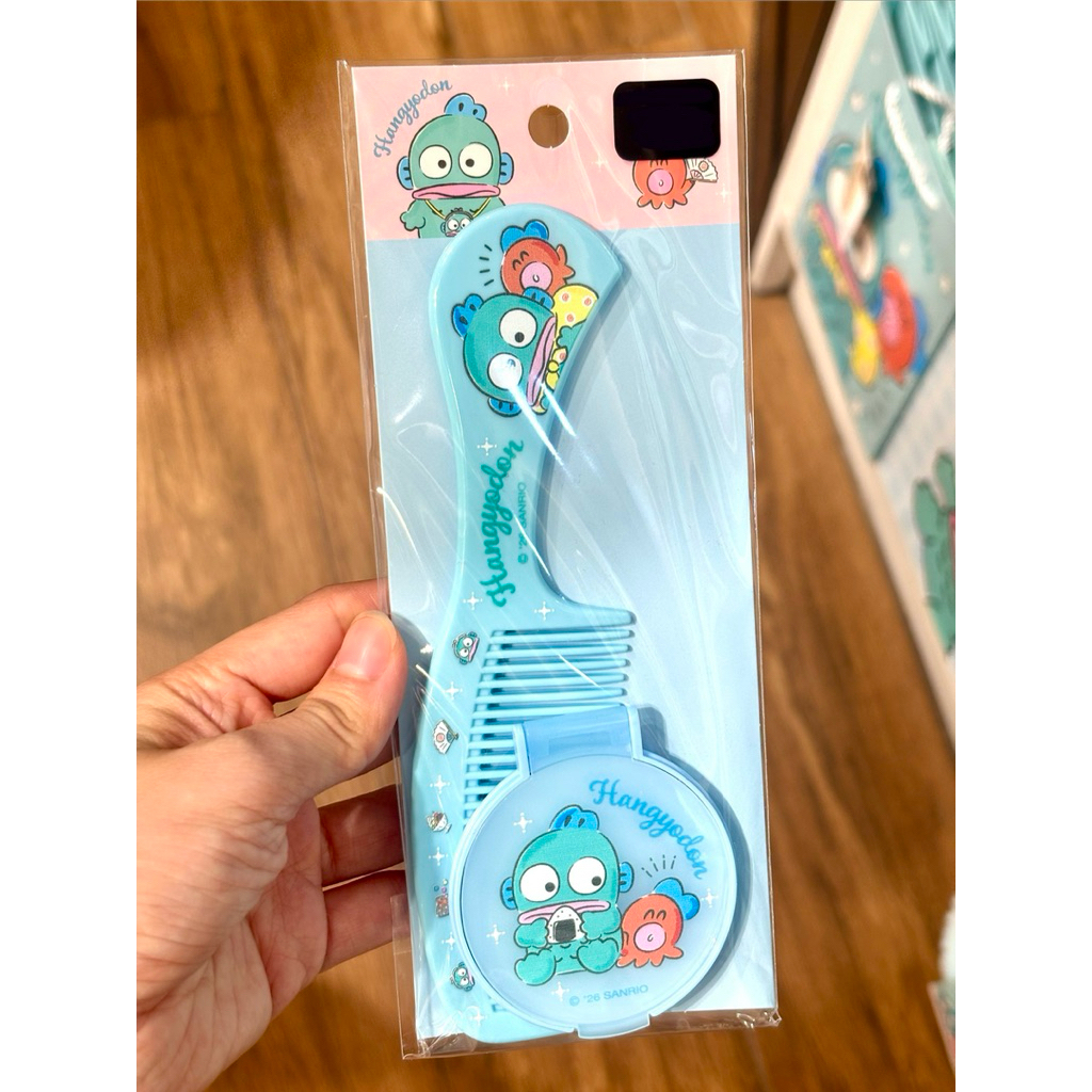 พร้อมส่ง Moshi Moshi หวี + กระจก พกพา Hangyodon, กระจกพกพา