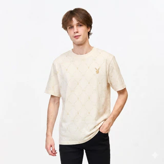 PLAYBOY 05PB เสื้อยืด เสื้อผ้าผู้ชาย/เสื้อ/เสื้อยืดสีเบจ รุ่น P1MT265TB041BE