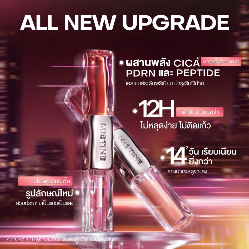 【FLASH NEW】MISTINE Drunk Blush Long-Wear Dual-Ended Lip Tint วันสงกรานต์ ลิปทินต์ดูโอ ติดทนนาน เครื่องสำอาง 1.5g+1.5g