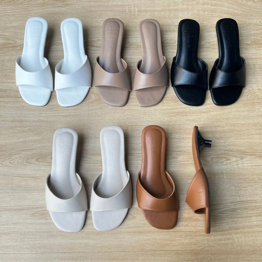 Basic Love รองเท้าส้นสูงพื้นนุ่ม 1.5 นิ้ว (Everyday look) แบบสวมปิดหน้าเท้า ผ้านุ่มไม่บาดเท้า ไซส์ 36-41 (HL-101)