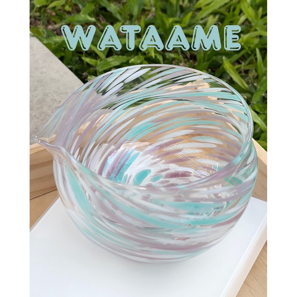 Wataame matcha handmade bowl, ชามแก้วมัทฉะ Wataame
