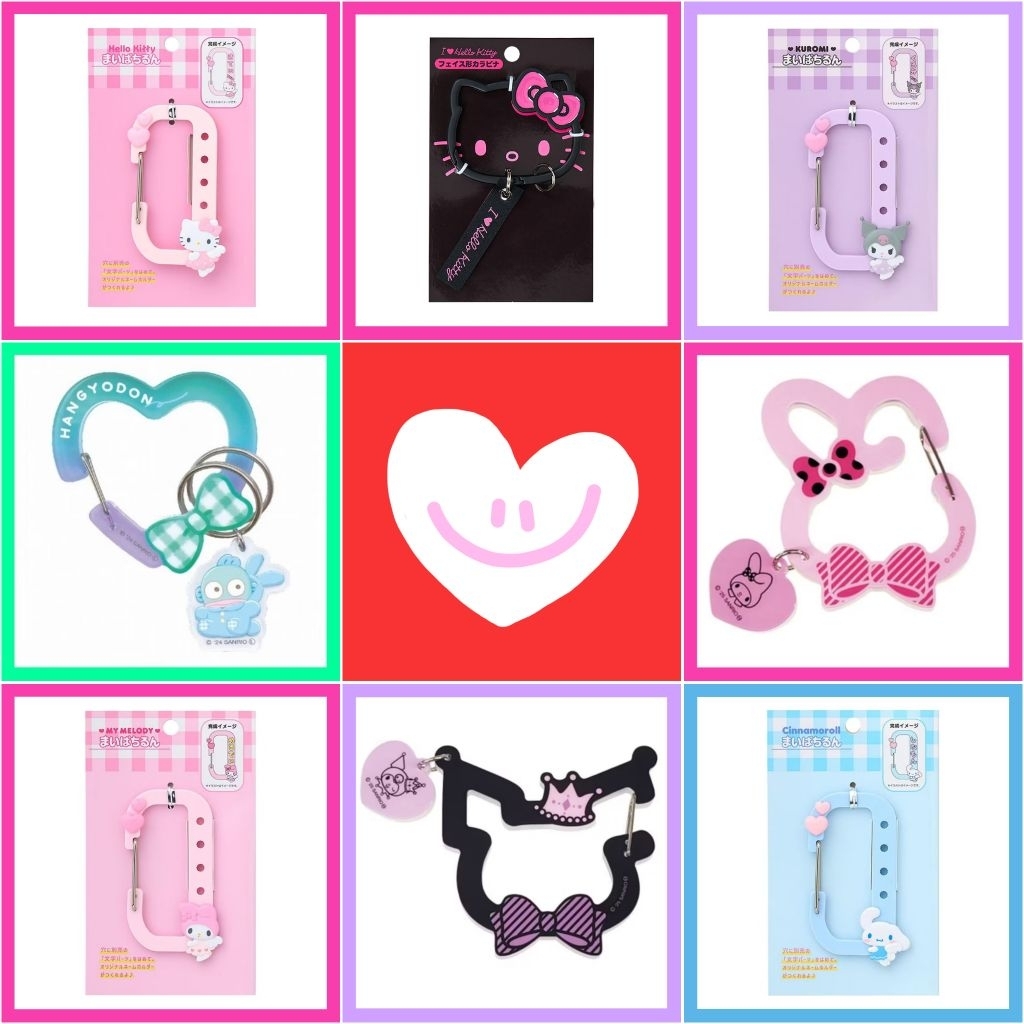 💜 แท้ 100% พวงกุญแจ Sanrio keychain 💙 Carabiner Charm คาราบิเนอร์ อักษร ห่วงคล้อง พวงกาชาปอง Miffy