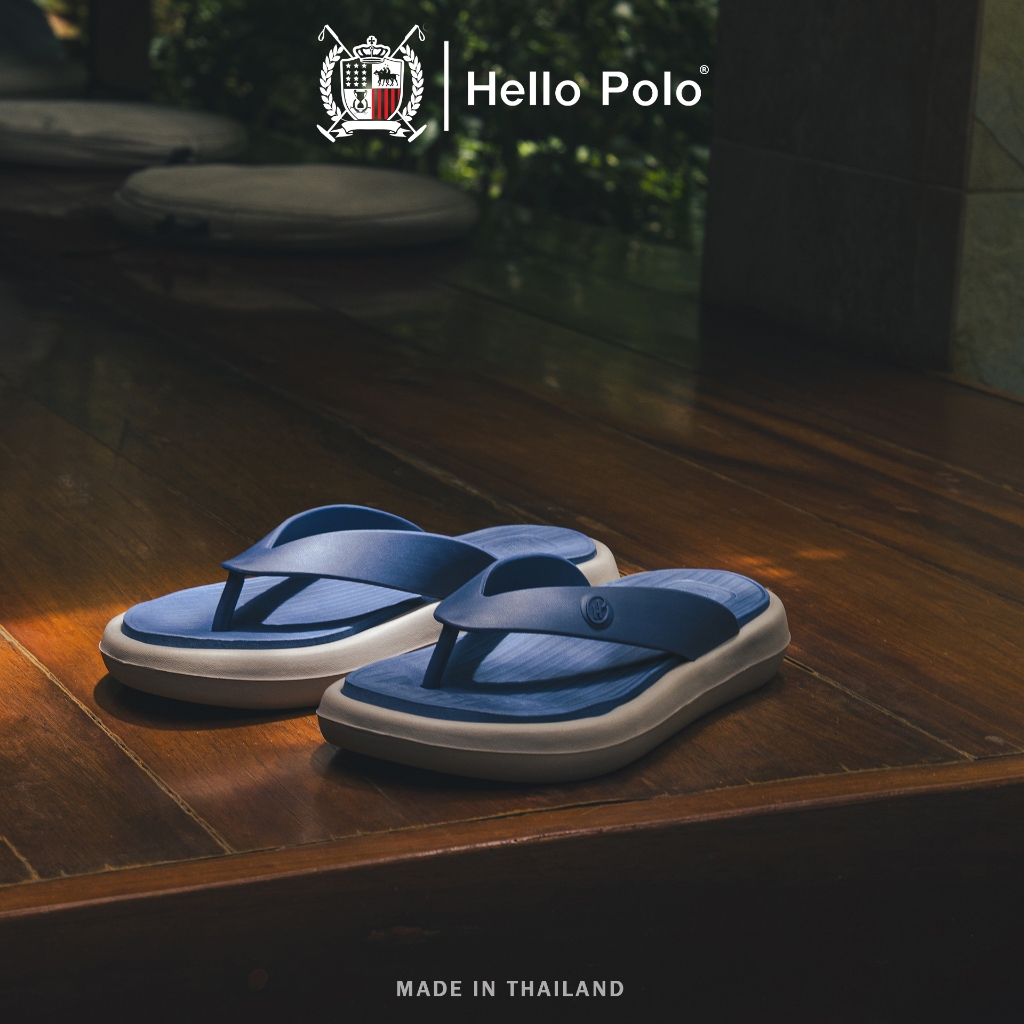 Hello Polo รองเท้าแตะหูหนีบ HP8068 รองเท้าแตะ EVA พื้นหนา 4 cm นุ่มเบา ใส่สบาย ดีไซน์ทูโทนเกาหลี