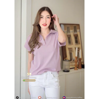 HappyMommy เสื้อให้นมผ้ายืด ใส่สบาย เบสิคแต่ดูดี รุ่นนี้ใส่ทำงานได้ค่ะ Hunna