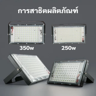 MIMI ไฟล่อหมึกแสงเขียว LED 250W/350W รุ่นคลิปแบตเตอรี่/เสียบไฟบ้าน กันน้ำ สปอตไลท์ใช้ตกปลาใต้น้ำ spotlight