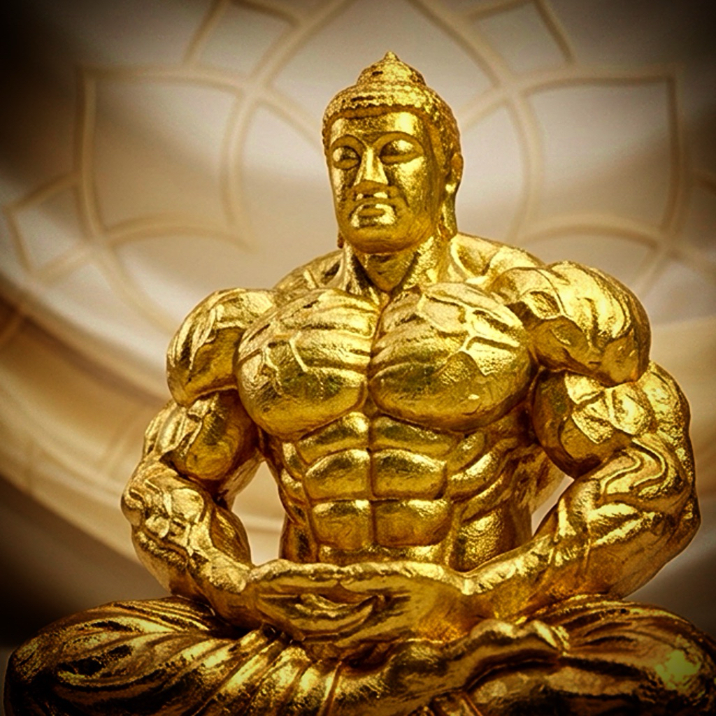 Muscle Buddha เท่ๆ มัดกล้ามแน่นๆ สัดส่วน+ดีเทลสมจริง สีทอง กล้ามใหญ่กล้ามโต พระพุทธรูป ปางยิมฟิตเนส นักกล้าม นักเพาะกาย