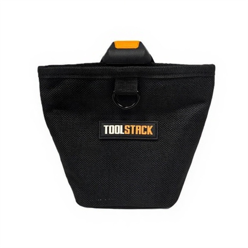 TOOLSTACK กระเป๋าแขวนเอวเก็บสกรูและตะปู สำหรับช่างไฟฟ้าและช่างไม้ พร้อมคลิปหนีบสายพานและห่วง D-ring 