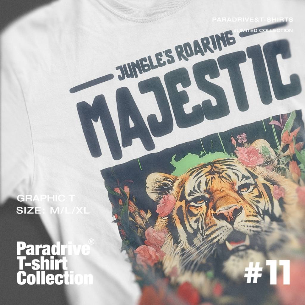 เสื้อยืด Oldskull Graphic Tees No.11 " Jungle Roaring "