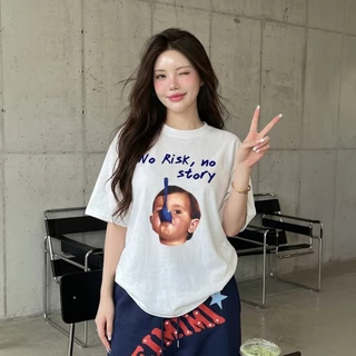 🌈SpinnyHouse🌈เสื้อOVERSIZE เสื้อยืดโอเวอร์ไซส์ พร้อมส่ง สกรีนลายเท่ๆ มีไซส์ S-2XL เสื้อคู่ รุ่น OVERSIZE 091