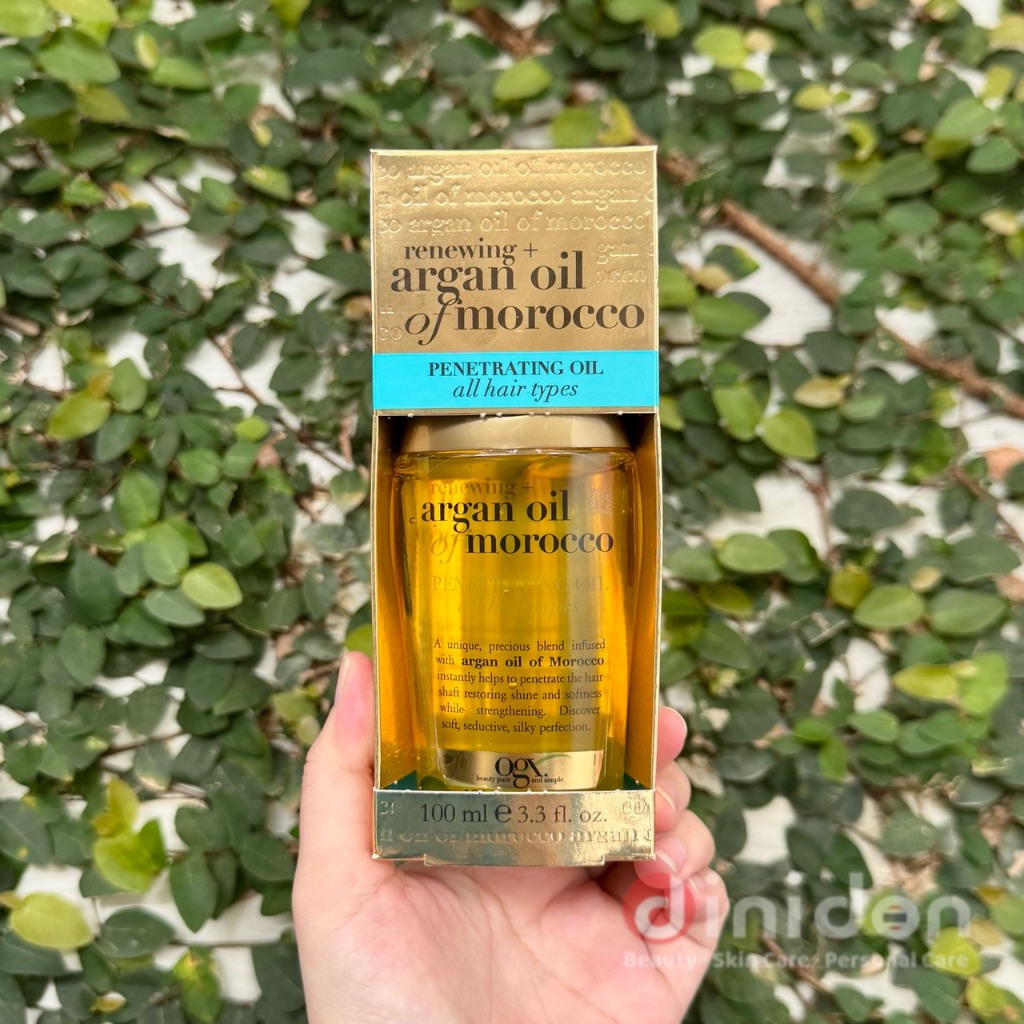 ((dinidon Shop)) OGX Renewing + Argan Oil of Morocco Penetrating Oil 100 Ml. Exp.10/2028
