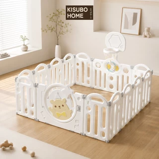 Kisubo Home คอกกั้นเด็ก 5ฟุต/6ฟุต/7ฟุต มีแป้นบาสทุกแบบ คอกเด็ก พับเก็บได้ ปรับรูปทรงได้ พร้อมส่ง