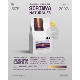 (New!) (200g/500g) เมล็ด Thailand Chiang Rai - SIRINYA Natural F3 [Single Origin] Omni คั่วอ่อน