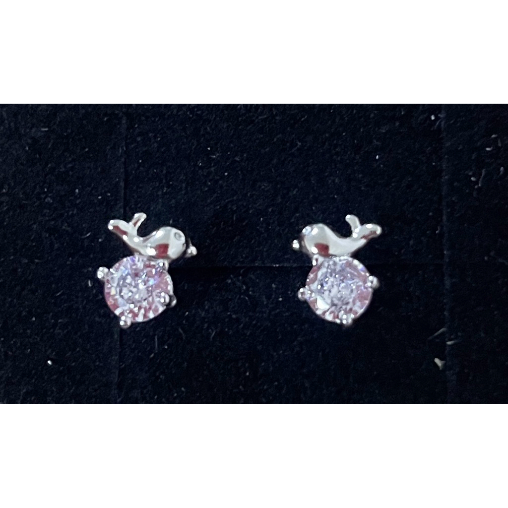Silver earrings-02/ 925 Silver Dolphin earrings