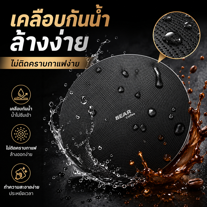 Puck Screen 58mm สแตนเลส 304 ตะแกรงกระจายน้ำกาแฟเอสเปรสโซ่ กรอง 3 ชั้น 0.2mm อุปกรณ์บาริสต้า