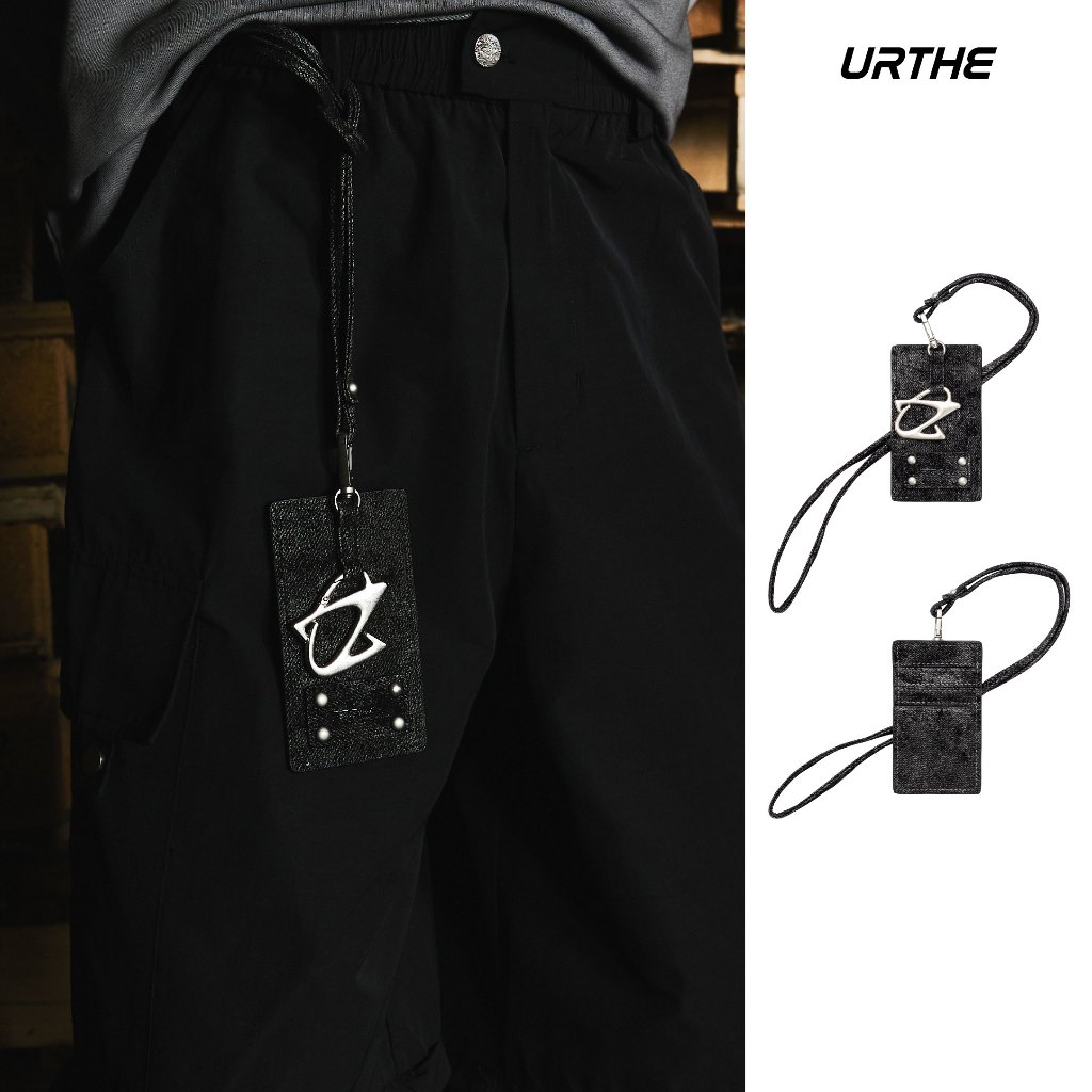 URTHE - กระเป๋าใส่การ์ด หนังเทียม รุ่น LANYARD CARD HOLDER - Col. OZDE UNTITLED