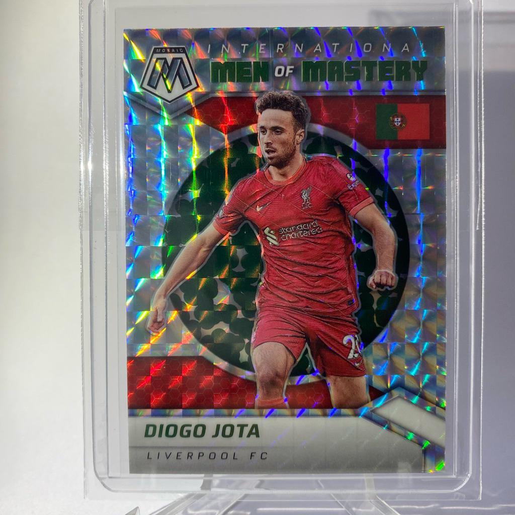 การ์ดนักฟุตบอล DIOGO JOTA, LIVERPOOL, (PRIZM), INTERNATIONAL, MEN OF MASTERY, PANINI MOSAIC 2022