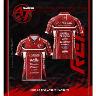 เสื้อพิมพ์ลาย A T SPORT รุ่น A T Racing.V2.(คอปก) ผ้าไมโครหน้าเรียบ ใส่ออกกำลังกาย ใส่ทำกิจกรรมทุกรูปแบบ ใส่เที่ยว