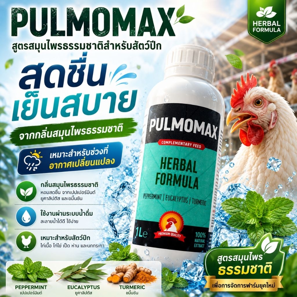 พลูโมแมกซ์​ (Pulmomax) สารเสริมสกัดจากธรรมชาติ​โตไวลดภาวะเครียดเย็นสบาย